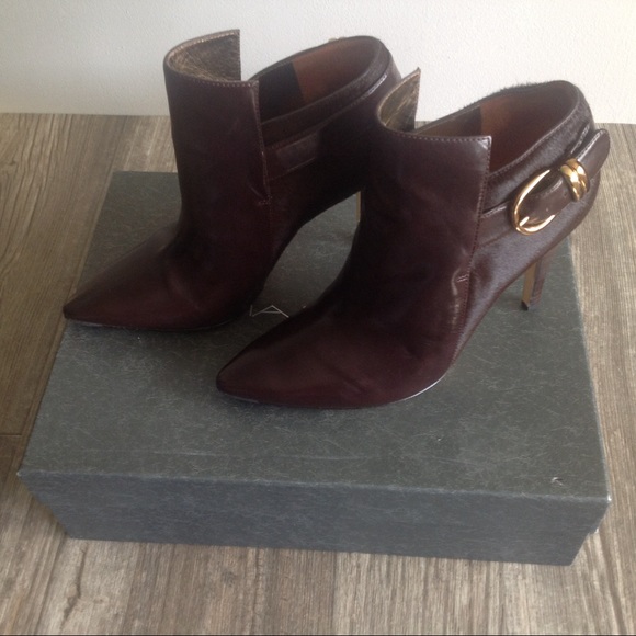 Via Spiga V-Mica Leather Pony Hair Ankle Boot - Picture 3 of 6